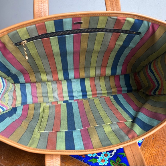 *RARE* Bonnie Cashin Coach Oversized Patch Pocket Saddle Leather Tote VTG 1960s - Picture 4 of 16